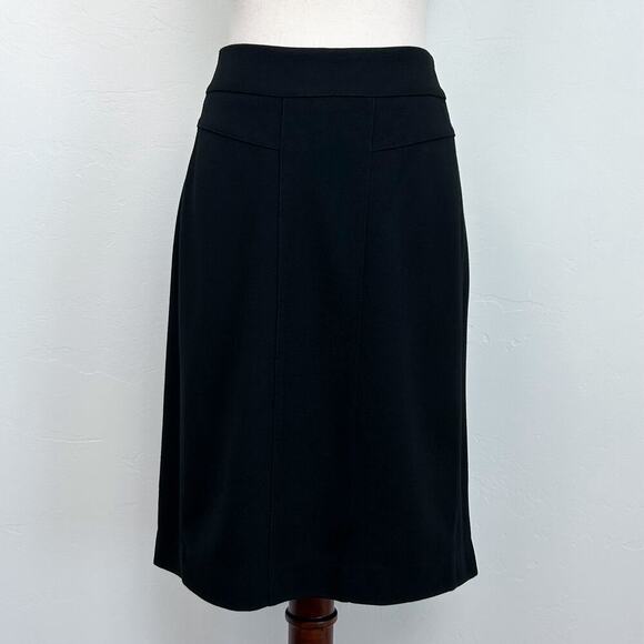 Cabi Black Ponte Stretchy Seamed Pencil Skirt NWT - Picture 2 of 10